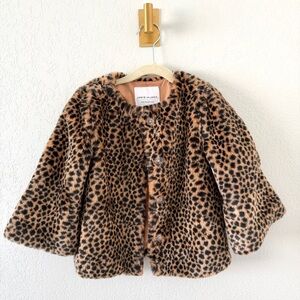 Janie and Jack Kids' Faux Fur Leopard Jacket